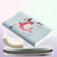 HKM-082451 Natural Cotton Toddler Sleep Pillow with Latex Filling - 50x30x7/9cm
