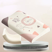 HKM-082451 Natural Cotton Toddler Sleep Pillow with Latex Filling - 50x30x7/9cm
