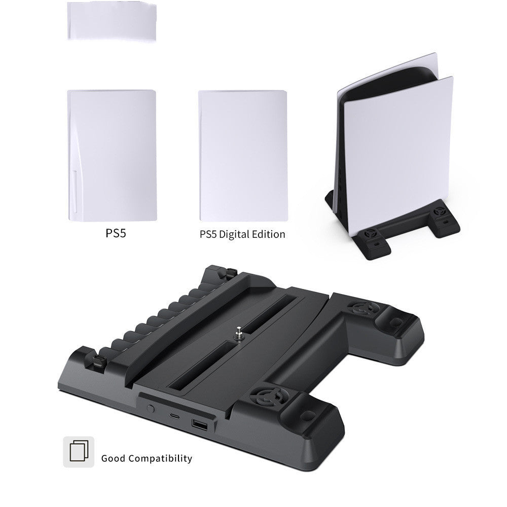 HKM-082515 PS5 Multi-Function Charging Dock with Cooling Fan and Game Storage for CFI-1000A/B