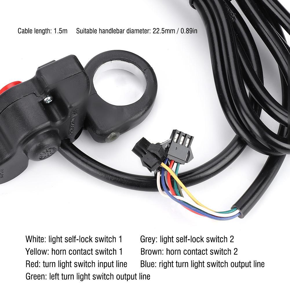 HKM-082643 Motorcycle Electric Vehicle Switch Modification Control Panel with Multi-Function Buttons