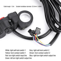 HKM-082643 Motorcycle Electric Vehicle Switch Modification Control Panel with Multi-Function Buttons