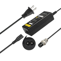 HKM-082643 Portable 48W Electric Vehicle Power Adapter with Female 3-Pin Inline Connection - Black