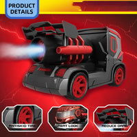 HKM-082707 Grimace Angry Remote Control Spray Truck Toy with Light - 6 Channels, Indoor/Outdoor Use, for Ages 5 and Up