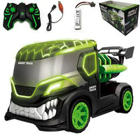 HKM-082707 Grimace Angry Remote Control Spray Truck Toy with Light - 6 Channels, Indoor/Outdoor Use, for Ages 5 and Up