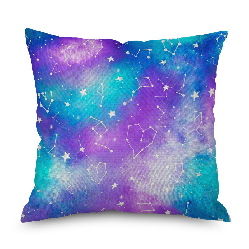 HKM-082835 Geometric Print Linen Cushion Cover - Modern and Simple Design, 45x45CM
