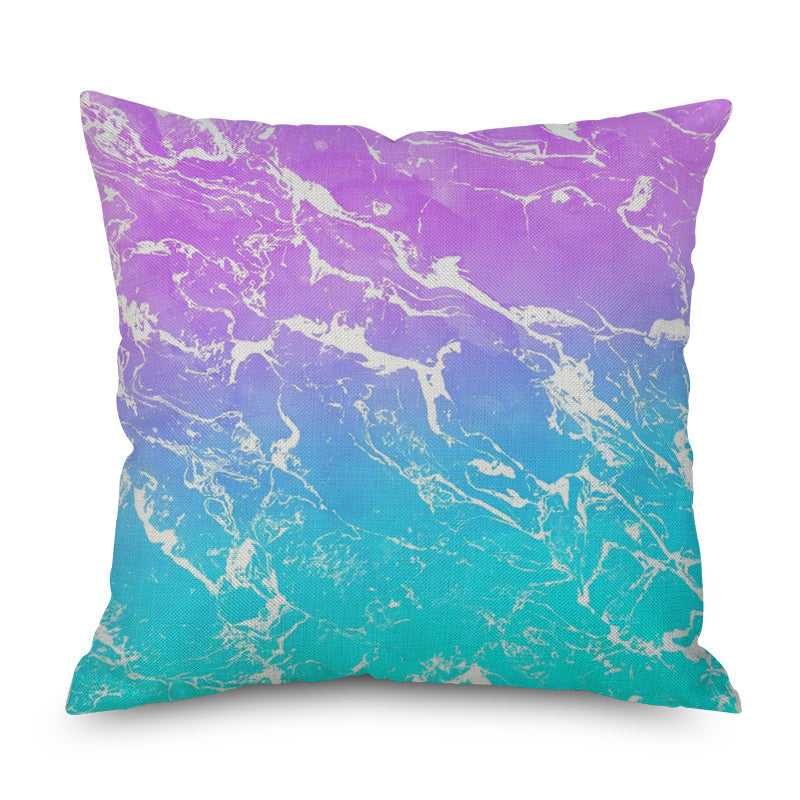 HKM-082835 Geometric Print Linen Cushion Cover - Modern and Simple Design, 45x45CM