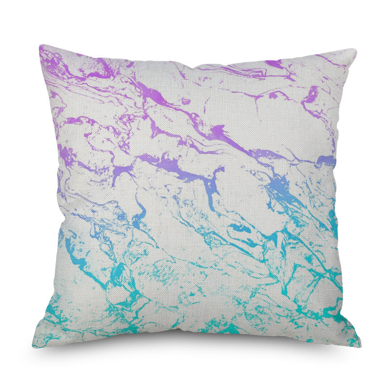 HKM-082835 Geometric Print Linen Cushion Cover - Modern and Simple Design, 45x45CM
