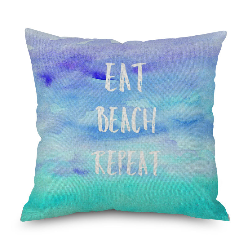 HKM-082835 Geometric Print Linen Cushion Cover - Modern and Simple Design, 45x45CM