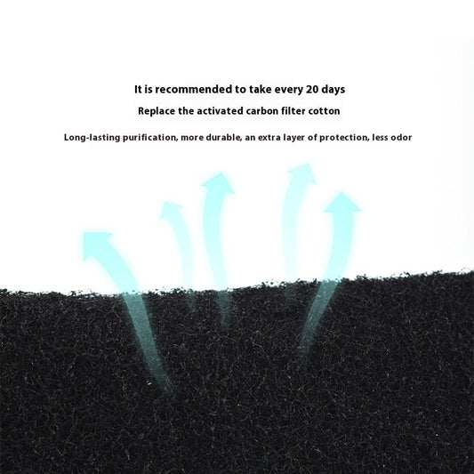 HKM-082835 Pet Filter Cotton Activated Carbon Deodorant Filter Closed Litter Box A Pack Of Three Pieces