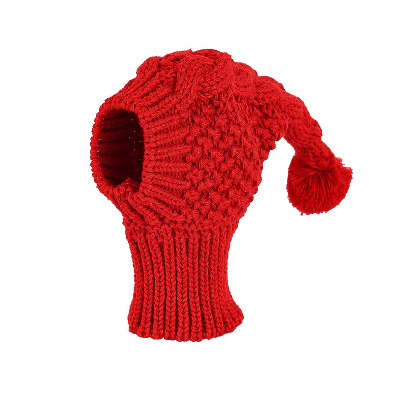 HKM-083027 Soft Knitted Warm Woolen Hat for Pets - Perfect for Cold Weather Photos and Gifts
