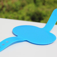 HKM-083219 Rubber Oval Pet Bath and Massage Brush for Dogs - Available in Red and Blue