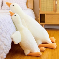 HKM-083283 Big White Goose Plush Toy - Soft Stuffed Animal Pillow for Kids, 50-190cm in Height, Ideal Gift for All Ages