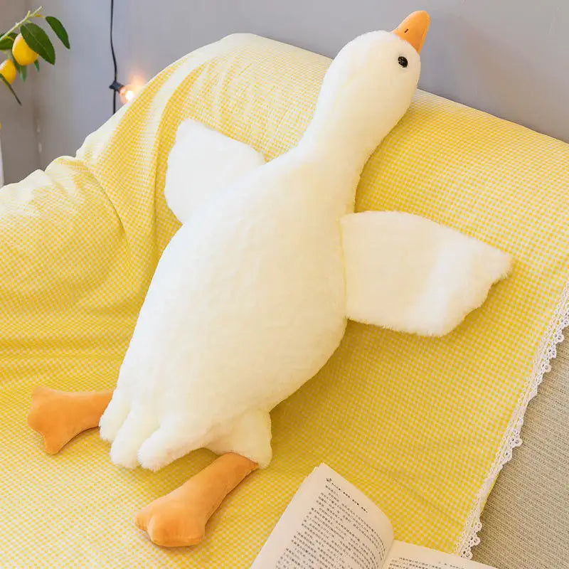 KTX-083283 Big White Goose Plush Toy - Soft Stuffed Animal Pillow for Kids, 50-190cm in Height, Ideal Gift for All Ages