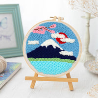 HKM-083283 DIY Cartoon-Themed Woolen Thread Embroidery Kit for Relaxation and Creativity
