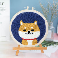 HKM-083283 DIY Cartoon-Themed Woolen Thread Embroidery Kit for Relaxation and Creativity