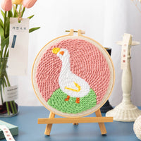 HKM-083283 DIY Cartoon-Themed Woolen Thread Embroidery Kit for Relaxation and Creativity