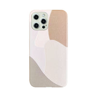 HKM-083539 Geometric Stitching Abstract Coffee Cell Phone Case for iPhone Models
