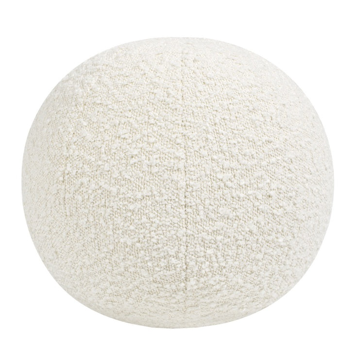 HKM-083603 Whimsical 12-Inch Round Boucle Faux-Sheepskin Decorative Throw Pillow