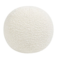 HKM-083603 Whimsical 12-Inch Round Boucle Faux-Sheepskin Decorative Throw Pillow