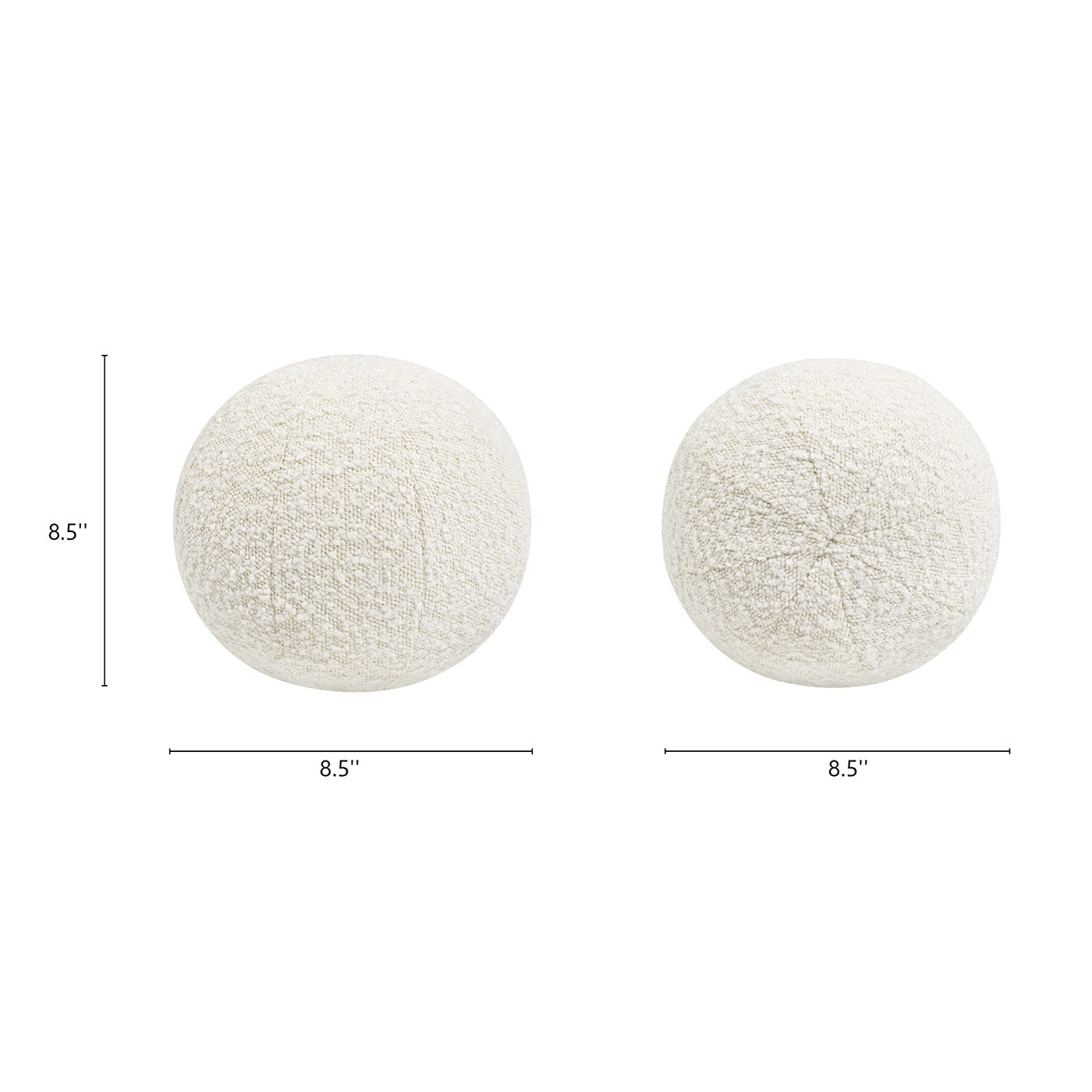 HKM-083603 Whimsical 12-Inch Round Boucle Faux-Sheepskin Decorative Throw Pillow