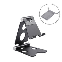 HKM-083667 Portable Folding Metal Phone Holder - Mini Desktop Stand for All Mobile Phones