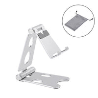 HKM-083667 Portable Folding Metal Phone Holder - Mini Desktop Stand for All Mobile Phones