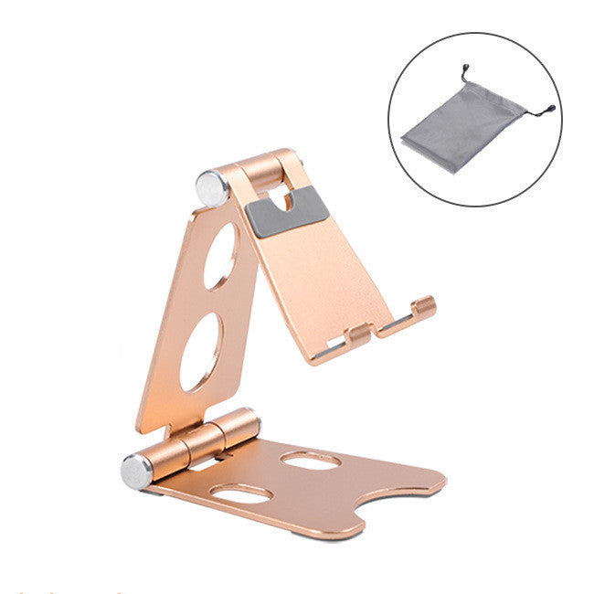 HKM-083667 Portable Folding Metal Phone Holder - Mini Desktop Stand for All Mobile Phones