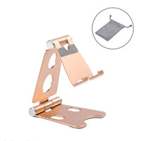HKM-083667 Portable Folding Metal Phone Holder - Mini Desktop Stand for All Mobile Phones