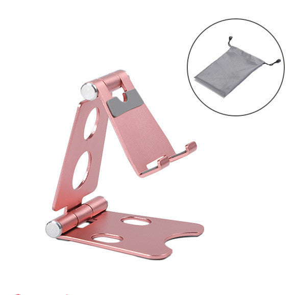HKM-083667 Portable Folding Metal Phone Holder - Mini Desktop Stand for All Mobile Phones