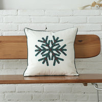 HKM-083731 Christmas Green Plaid Polyester-Cotton Canvas Pillow Cover