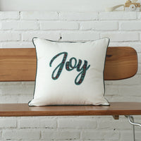 HKM-083731 Christmas Green Plaid Polyester-Cotton Canvas Pillow Cover