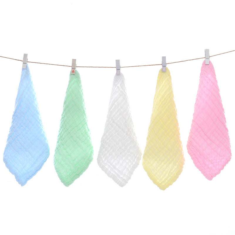 KTX-083859 Six-Layer Cotton Gauze Seersucker Infant Towel - Soft and Quick-Drying, 11s-15s Water Absorption, Multiple Colors Available