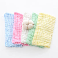 HKM-083859 Six-Layer Cotton Gauze Seersucker Infant Towel - Soft and Quick-Drying, 11s-15s Water Absorption, Multiple Colors Available