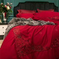 HKM-083923 Egyptian Cotton 60s Bedding Set - Includes Queen & King Size Options with Embroidery