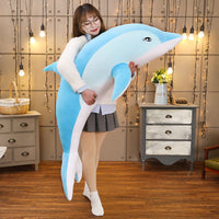HKM-083923 Soft and Cuddly Plush Dolphin Toy in Color Box