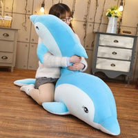 HKM-083923 Soft and Cuddly Plush Dolphin Toy in Color Box