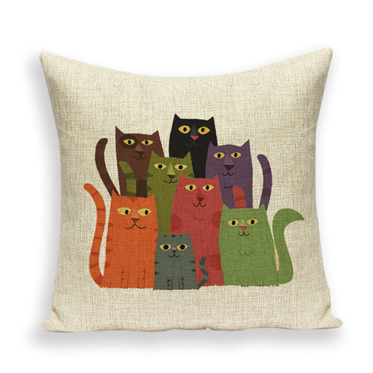HKM-083987 Linen Peach Skin Velvet Pillow Cushion with PP Cotton Filling