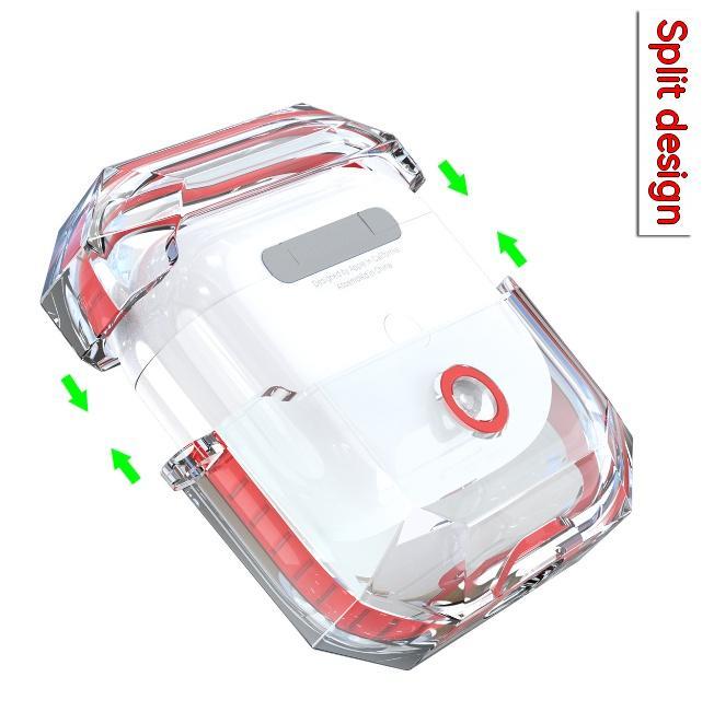 HKM-083987 Transparent Drop-Resistant Headphone Protection Cover for AirPods - Multiple Colors Available