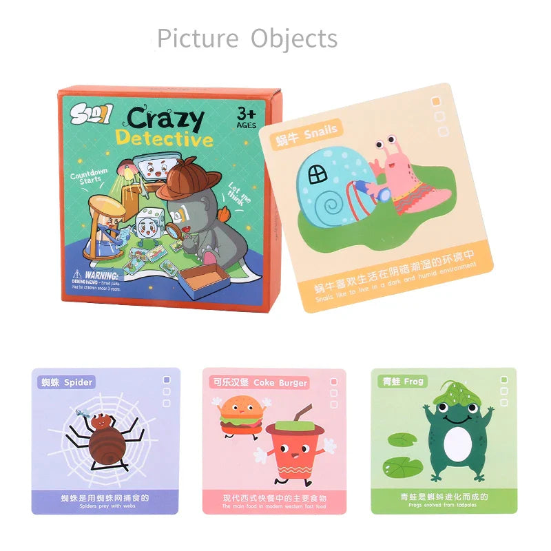 HKM-084179 Interactive Detective Card Game for Kids - Educational Fun for 3+ Years