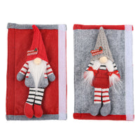 HKM-084371 Christmas Refrigerator Handle Covers - Red and Green Polyester Set of 2