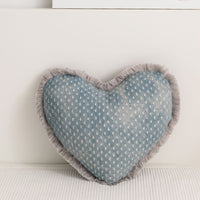 HKM-084563 Denim Color Jacquard Pillow Cover with Tassel Fringe, 45x45cm & 30x50cm Sizes