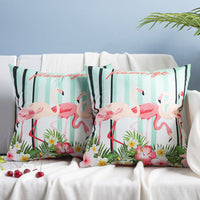 HKM-084755 Flamingo Rich Velvet Pillow with PP Cotton Filling, Nordic Style, 45x45CM