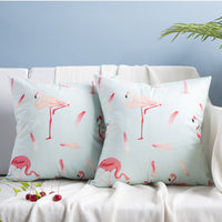 HKM-084755 Flamingo Rich Velvet Pillow with PP Cotton Filling, Nordic Style, 45x45CM