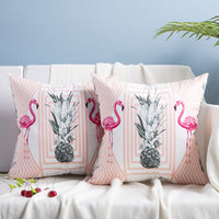 HKM-084755 Flamingo Rich Velvet Pillow with PP Cotton Filling, Nordic Style, 45x45CM