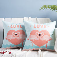 HKM-084755 Flamingo Rich Velvet Pillow with PP Cotton Filling, Nordic Style, 45x45CM