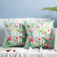 HKM-084755 Flamingo Rich Velvet Pillow with PP Cotton Filling, Nordic Style, 45x45CM