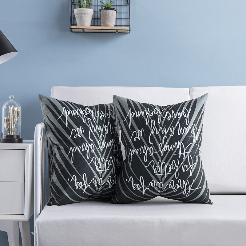 HKM-084755 Flamingo Rich Velvet Pillow with PP Cotton Filling, Nordic Style, 45x45CM
