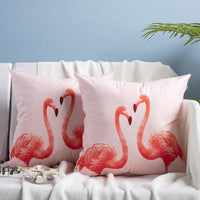 HKM-084755 Flamingo Rich Velvet Pillow with PP Cotton Filling, Nordic Style, 45x45CM