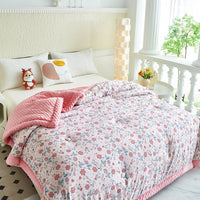 HKM-084755 Washed Cotton Beanie Blanket - Winter Quilt in Various Colors & Sizes
