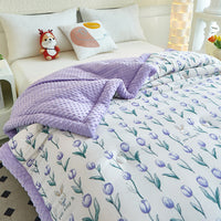 HKM-084755 Washed Cotton Beanie Blanket - Winter Quilt in Various Colors & Sizes